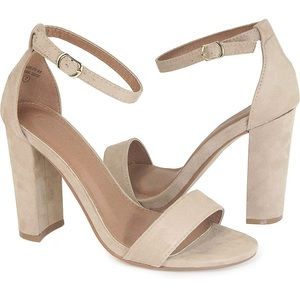 Bella Marie Shirley Women's Strappy Open Toe Block High Heel Sandals